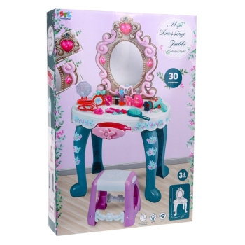 Interaktywna Toaletka z lustrem i taboretem dla dziewczynek  16850